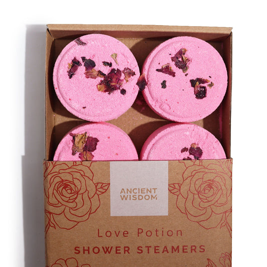 Zen Shower Steamers – Therapy Wellness Quartet (Love Potion, Pinky Red) | Aromatherapy Gift Set